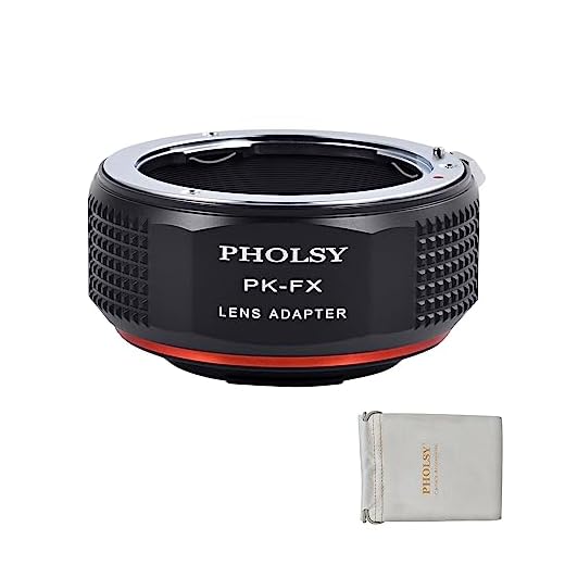 PHOLSY Konverter PK auf FX Objektivadapter Kompatibel mit Pentax K PK Objektiv auf Fujifilm X Mount Kameragehäuse, PK auf Fuji X