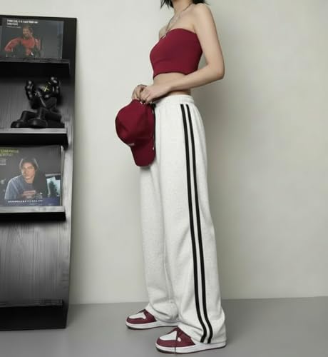 Image of dockstreet Straight Wide fit Long Length Open Bottom Jogger for Women /Trending Multi Pocket Style, Relaxed Casual Pants for Women
