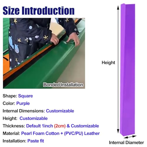 Protection de poteau violette pour sécuriser l'aire de jeu extérieure - 7