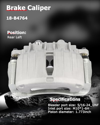 Image of cciyu 18-B4764 Rear Left Brake Caliper With Bracket For Cadillac,For Chevy,For GMC