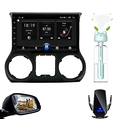 JiaLG Tela sensível ao toque de 10,1 polegadas QLED Android 10 Navegação multimídia para Jeep Wrangl