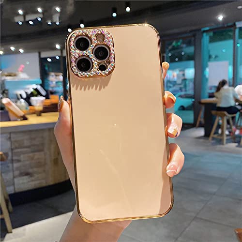 Coque iPhone 7 8 Plus anti-choc avec protection objectif photo et dos pailleté