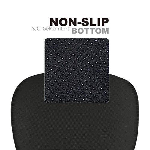 SOJOY iGelComfort Coccyx Orthopedic Lumbar Support Breathable Gel Luxury Support Non-Slip Seat Cushion (Black) (39x20x4) - Thumbnail 6