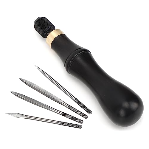 4 in Stitching Awl Kit Ebony Handle DIY Leather Fabric Hand Craft Sewing Tool Stitching AwlSewing Awl KitLeather Sewing Awl KitSewing AwlLeather Tool Kit Our Awl Sewing Kit