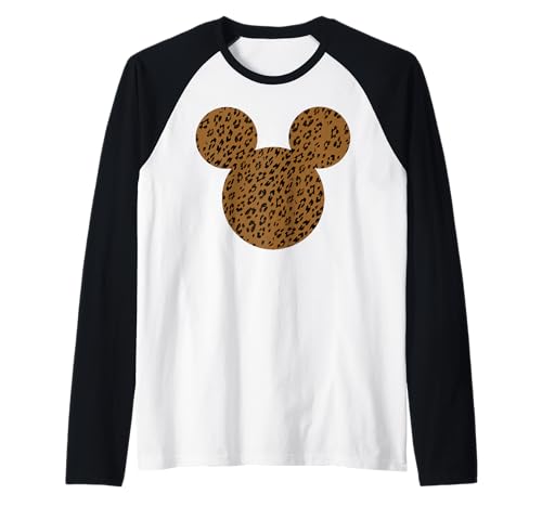 T-shirt Baseball Mickey Mouse Disney pour Homme et Femme avec Manches Raglan Imprimé Guépard