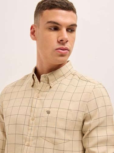 Image of THE Bear House Men's Checked Slim Fit Shirt