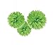 Amscan Kiwi Green Fluffy Paper Decoration For Parties, 3 Ct.
