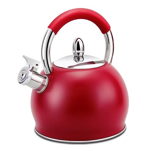 CCKUYT Hervidor de té silbante Hervidor Tetera de Estufa 3L Hervidor de té silbante Tetera de Acero Inoxidable 304 Hervidor de té Universal para Estufa