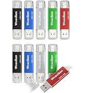 USB C Flash Drive 8GB 10 Pack, Wooolken Type-C Flash Drive + USB 2.0 Thumb drive OTG USB Flash Dr...