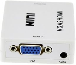 VYAR VGA to HDMI, Mini HD 1080P 3.5mm Audio VGA to HDMI HD HDTV Video Converter Box Adapter VGA2HDMI for PC Laptop Dispaly Projector