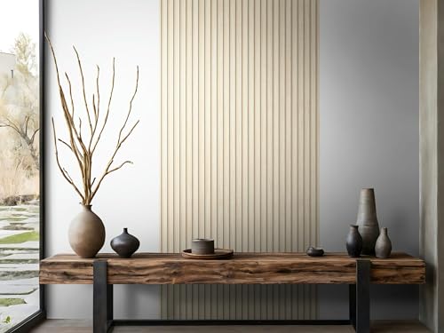 marburg Selbstklebende Tapete Beige Holzoptik Skandi Holzpaneele für Wand und Möbel 6,00 x 0,53m