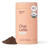 Morning Made 10.6 oz Original Chai Latte Powder Mix - 60 Servings - Sweetened, Organic Black Tea and Spice Blend - Vegan, Dairy-Free, Gluten-Free Low Caffeine Coffee Alternative