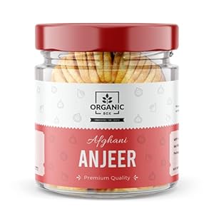 Organic Box Afghani Anjeer Figs (Jar Pack) – Afghanistan Dry Anjir (Dried Figs) Dry Fruits for Body Mass Loss, Increases…