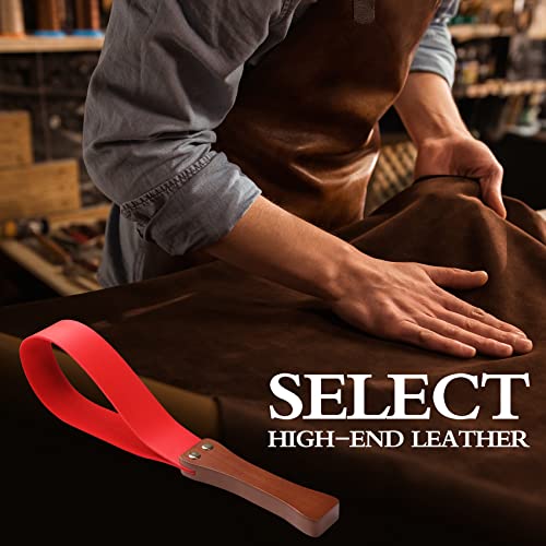 Bavihor Riding Crop For Horses, 19'' Equestrianism Riding Crops With Anti-Slip Wooden Handle (Red) #TOP6