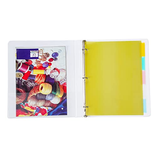 Seashell SS100703 5-Tab Plastic Binder Dividers, Insertable Index Dividers For 3 Ring Binders, Letter Size, Durable, Assorted Colors, School Subject Binder Organizers, Pack Of 6 Sets thumb #6