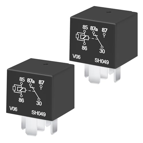 2 Pcs RY116 Relay, 12V 40A, 5-Pin, High-Performance Relays RY116 Fit for Blower Motor, Fuel Pump, A/C High Load, Engine Cut Off,Replace FOAB-14B192-AA 007903001