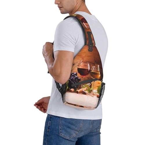 Sac à dos à bandoulière imprimé raisin avec sangle ajustable mixte - 7
