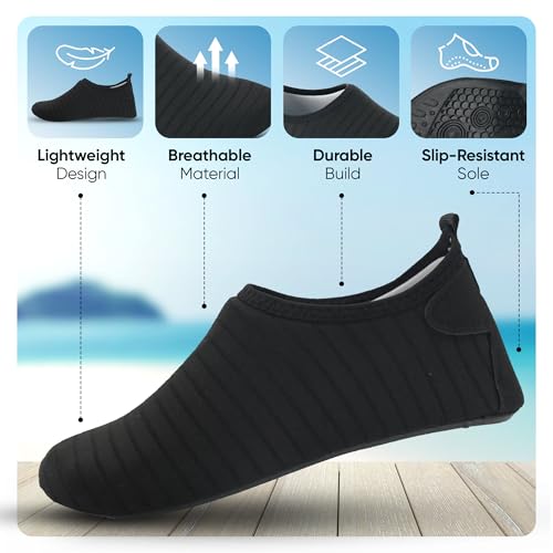 Lightweight Water Shoes for All Ages – Travel Essentials for Beach Adventures, Quick-Dry Non Slip Shoes for Indoor & Outdoor – Comfortable Design for Men, Women & Kids2