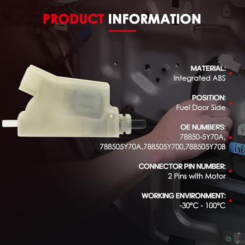 Image of CCIYU Fuel Door Door Lock Latch Actuator for Nissan for Maxima 2002-2008,for Murano 2009-2012, for Quest 2004-2009 Door Latch Lock Actuator Replace 78850-5Y70A