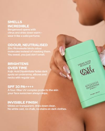Image of Antinorm Fresh With Benefits | Full-Body Deodorant for Odour & Even Tone | SPF 30 PA++++ | Post Shave Safe | No white cast
