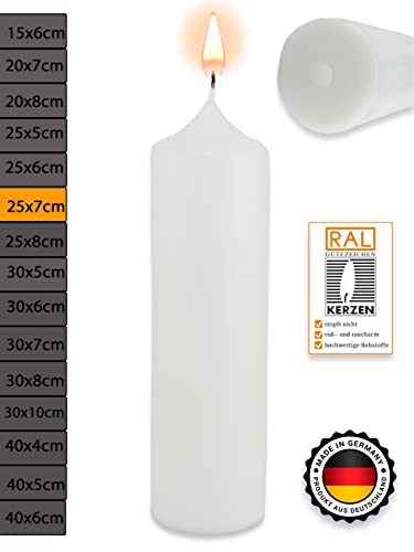 WikaKerzen Stumpenkerze-Rohling Blanko [ideal zum Basteln und...