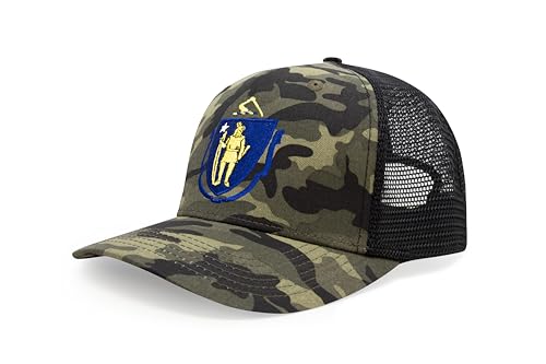 Image of International Tie State Hat for Men and Women, Adjustable Snapback Trucker Baseball Cap with Embroidered Patch