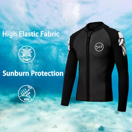 Camisa elástica de buceo para hombre con tejido solar premium de secado rápido 2