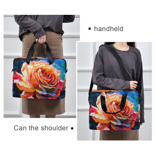 Maletín para portátil con diseño Rainbow Rose, 13-15.6 pulg miniatura 2
