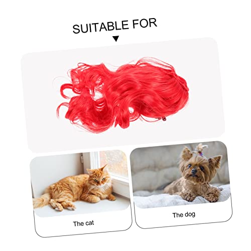 Disfraz de peluca cosplay para perros y gatos, 2 unidades miniatura 2