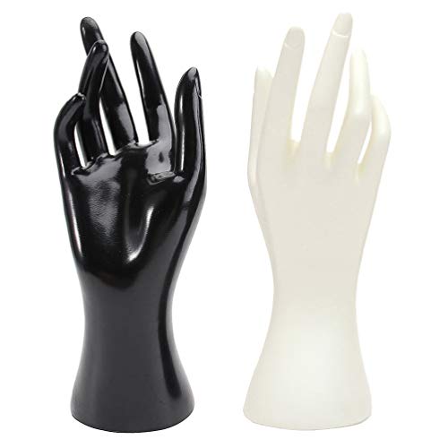 Hemoton 1set Mannequin Hands Jewelry Ring Display Stands Versatile Vinyl Holders for Rings Bracelets Watches for Home Jewelry Store Window Display
