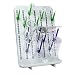 Heathrow Scientific Lab Drying Rack for Glassware, 72 Removable Pegs with SureGrip Hooks, Durable Polystyrene Construction, Self-Standing or Wall-Mountable