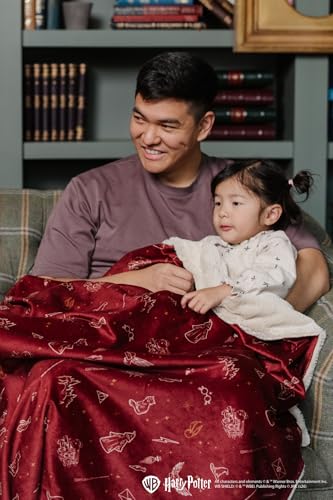 Image of Saranoni Minky Lush Harry Potter Icons Blanket | Harry Potter Gift | Buttery Touch Soft Toddler Blanket Poly Microfiber - Durable & Easy to Wash | Toddler - 40 inch x 60 inch