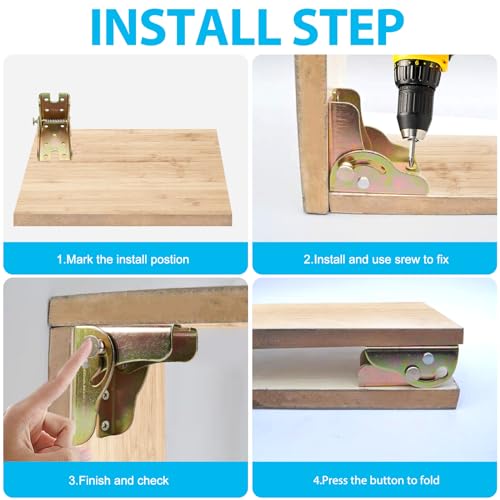 Cerniera Pieghevole Tavolo, 4 Pezzi Cerniere