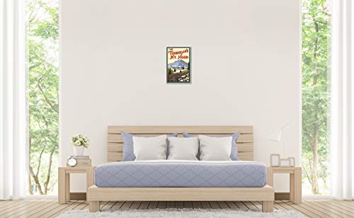 Timberline Lodge Mt Hood Oregon Spring Giclee Art Print Poster From Travel Artwork By Artist Paul A. Lanquist 12" X 18" #TOP3