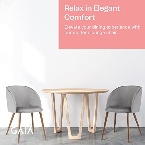 Gaia Upholstered Dining Chairs Set Of 2 - Comfortable & Modern Kitchen & Dining Room Chairs With Metal Legs - Rolet, Polyester Fabric Design #TOP1