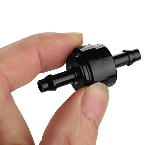 Inline Check Valve, 3/16" Fuel Line One Way Non Return Check Valve Oil Petrol Diesel Black for Gas Liquid Air Fuel Pumps (3/16")