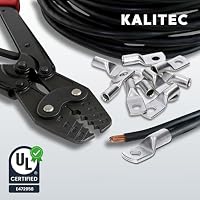 Kalitec 10x Rohrkabelschuhe 16mm² M8 - Kupfer Quetschkabelschuhe Verzinnt – Ansicht 3