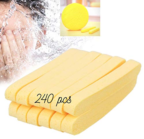 Huini Compressed Salon Spa Facial Cleansing Sponge Sticks, Natural (240 Count) Cd-114 X 20 #TOP3