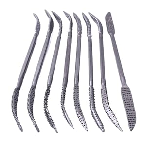 HDUNGM 8-teiliges Holzriffelfeilen-Set 200 mm