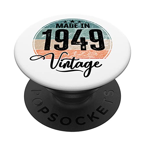 Cumpleaños Vintage Año de nacimiento 1949 Cumpleaños bday PopSockets PopGrip Intercambiable