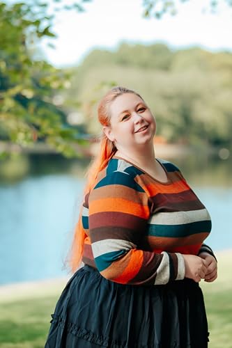 Image of CARCOS Plus Size Tops for Women Color Block Flower /Striped /Camo Crew Neck Long Sleeve Tee Shirt