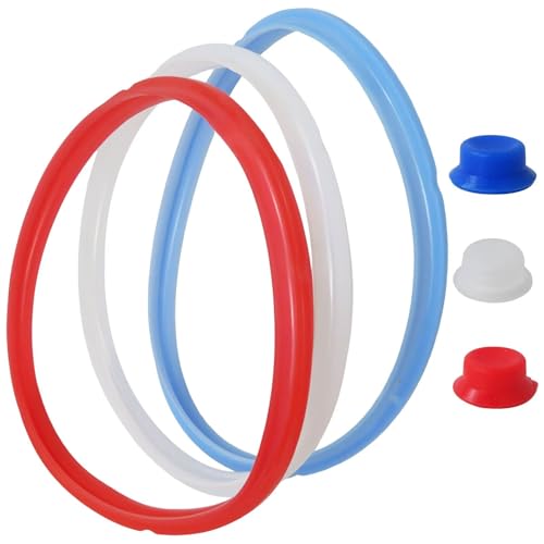 Anillos de sellado rojos, transparentes y azules con válvula para Insta Pot – Diseñados para Farberware 6Qt/ DUO EVO PLUS 6 Qt miniatura 4