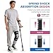 Carehofu Ergonomic Forearm Crutches Spring Assist Crutches for Adults,Comfortable and Height Adjustable Arm Crutches Forearm with Anti-Slip Base,Walking Crutches with Cuffs, Not a Pair (Black)