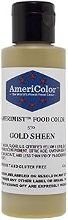 Americolor Amerimist Edible Paint and Airbrush Food Color, 4 1/2-Ounce, Gold Sheen