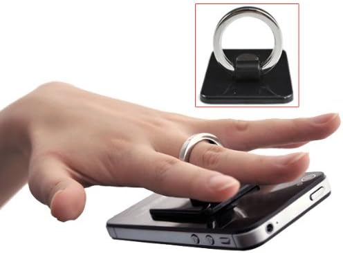Ring Stand Holder for iPhone 5 4 iPad Mini Samsung Galaxy Note 2 N7100 Black