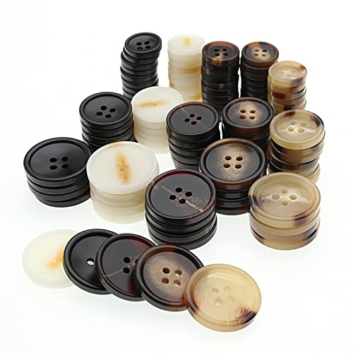 110 Pcs Mixed Resin Sewing Buttons, Round Bulk Buttons For Diy Sewing Crafts,Coats,Suits, 5 Color 3 Size(15Mm,20Mm,25Mm) Shunli #TOP15