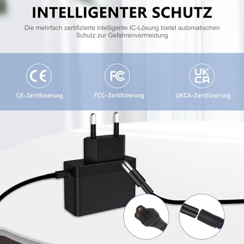 Yattoper 12V 1A Poolroboter Netzteil Kompatibel mit Poolwonder v2 und Poolwonder Marvelix Netzteil Ladegerät (Nicht für Turbo XL)