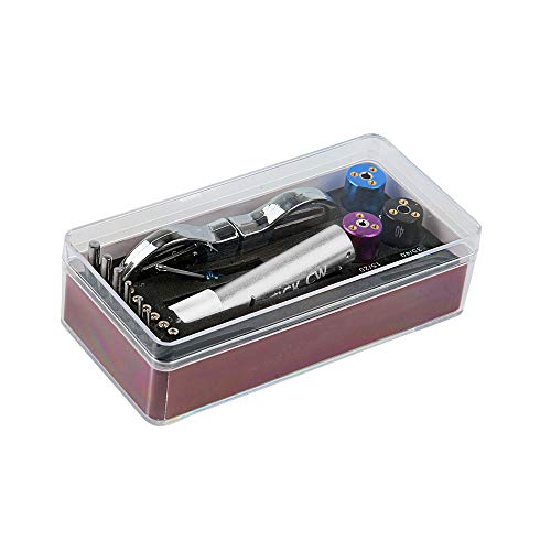 Vape Wire Tool Kit, DIY Coil Jig for RDA RTA RBA, 6 in 1 Coil Jig, Pinzas, Cortar con Tijeras, Destornillador pequeño de punta cruzada, Destornillador hexagonal (Plateado)