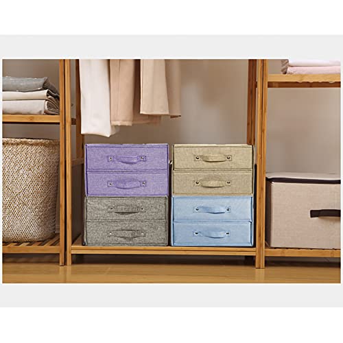 YINGGG Stoff Schubladenschrank Tower Organizer Aufbewahrungsbox für Kleidung, BHs, Unterwäsche, Socken, Krawatten, Schals, Dunkelgrau, 3 Große Schubladen