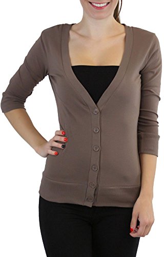 Image of ToBeInStyle Women's Long Sleeve Button Down V-Neck Cardigan